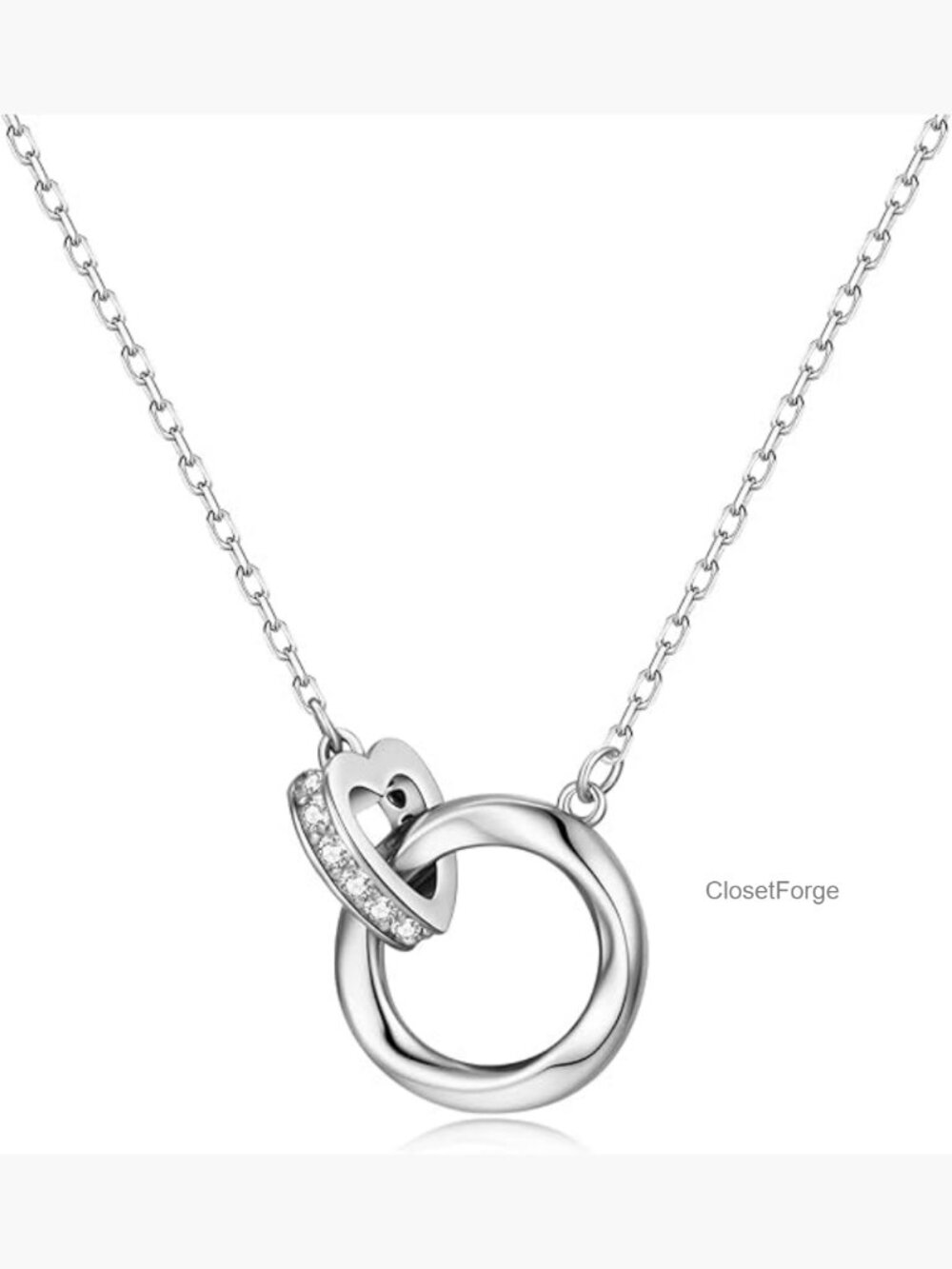925 Sterling Silver Infinity Necklace Pendant Dainty Chain Jewelry Gift